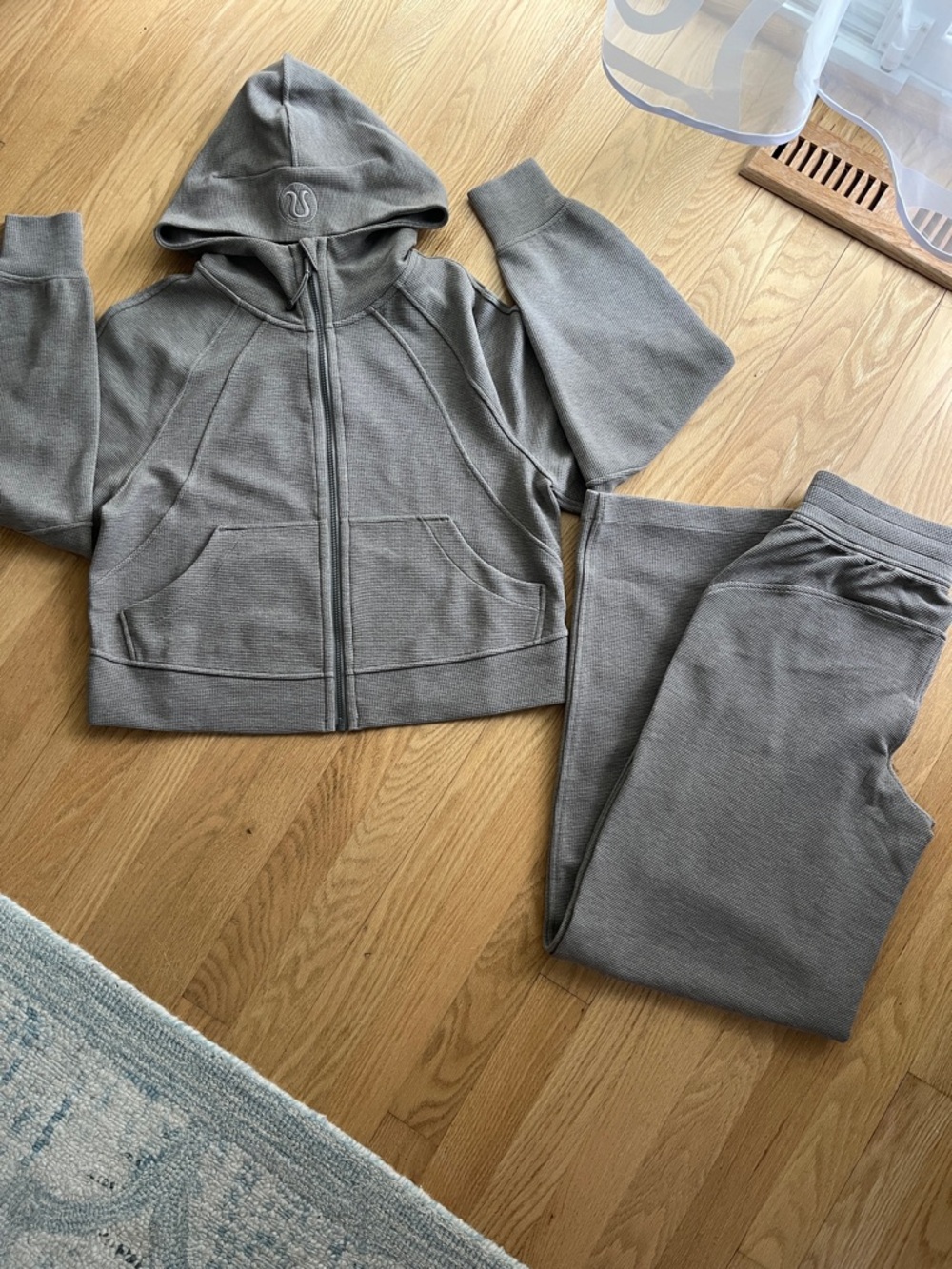lululemon athletica Gray Zip Hoodie & Joggers Set